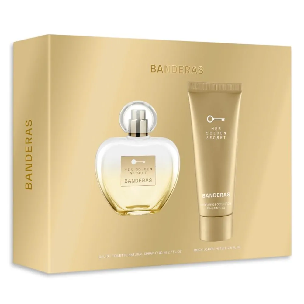 Kit Perfume Her Golden Secret e Desodorante Spray Banderas