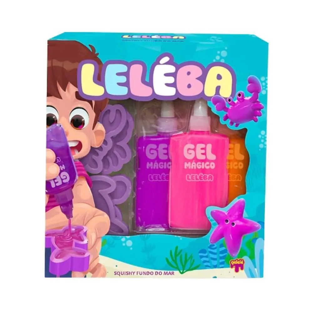 Kit Leléba Gel Mágico Mar Doce Brinquedo