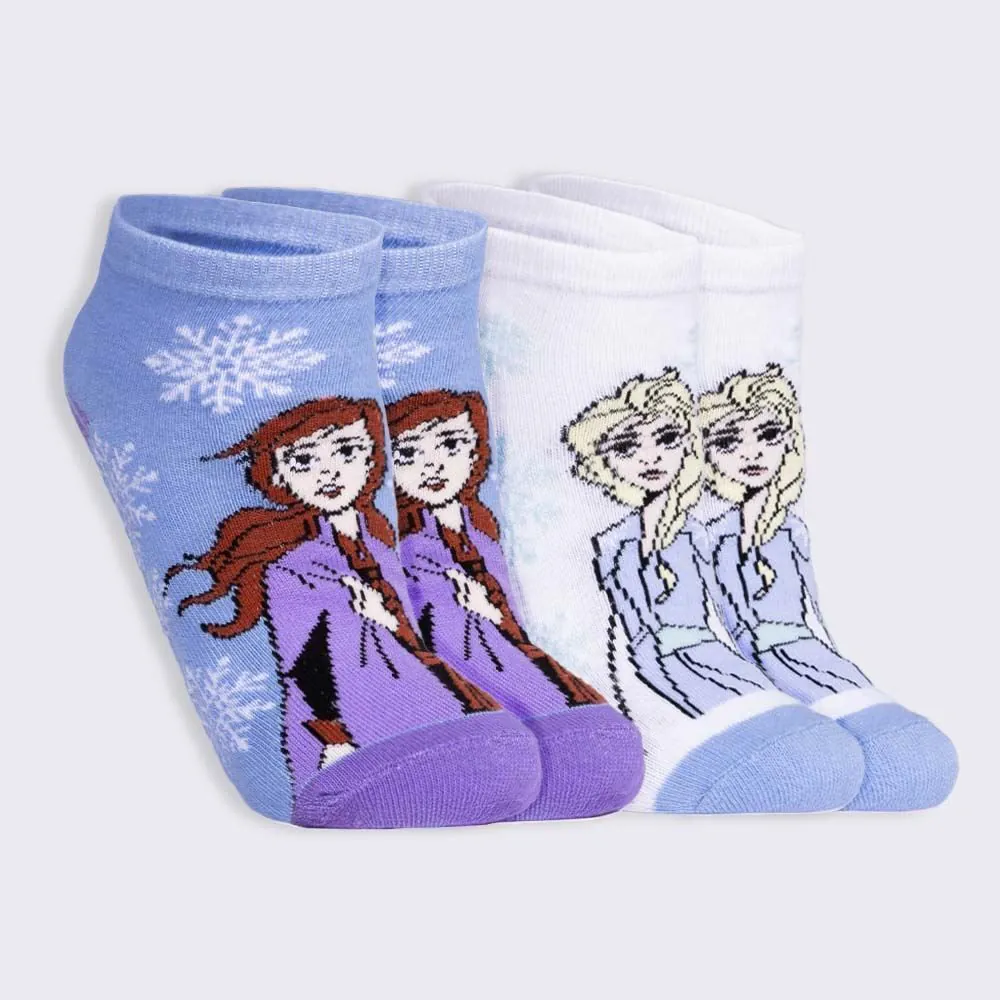 Kit Meia 2 Pares Cano Curto Frozen Disney