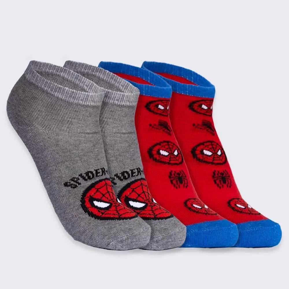 Kit Meia 2 Pares Cano Curto Homem-Aranha Marvel