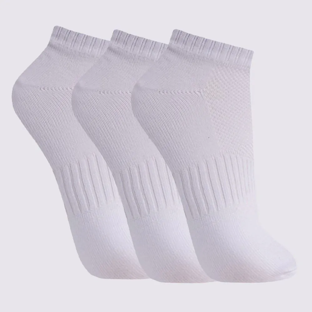 Kit Meia Feminina com 3 Pares Cano Curto Holla Bco/Bco/Bco