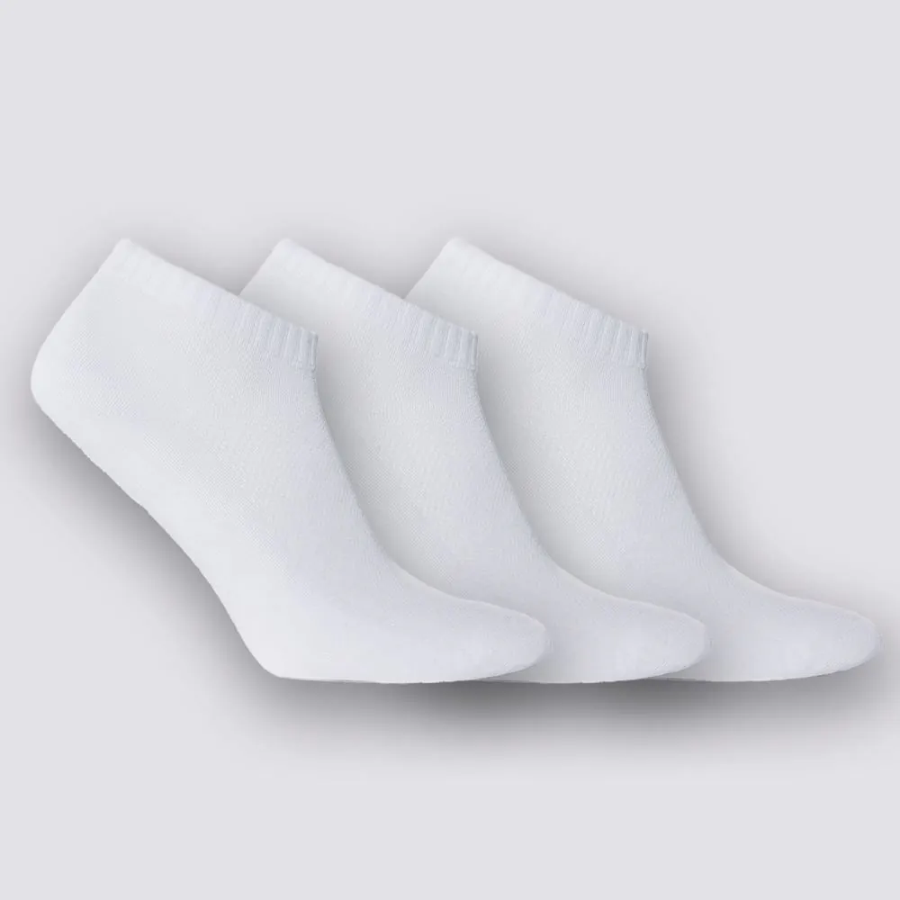 Kit Meia Feminina com 3 Pares Cano Curto Holla - Branco 34/39