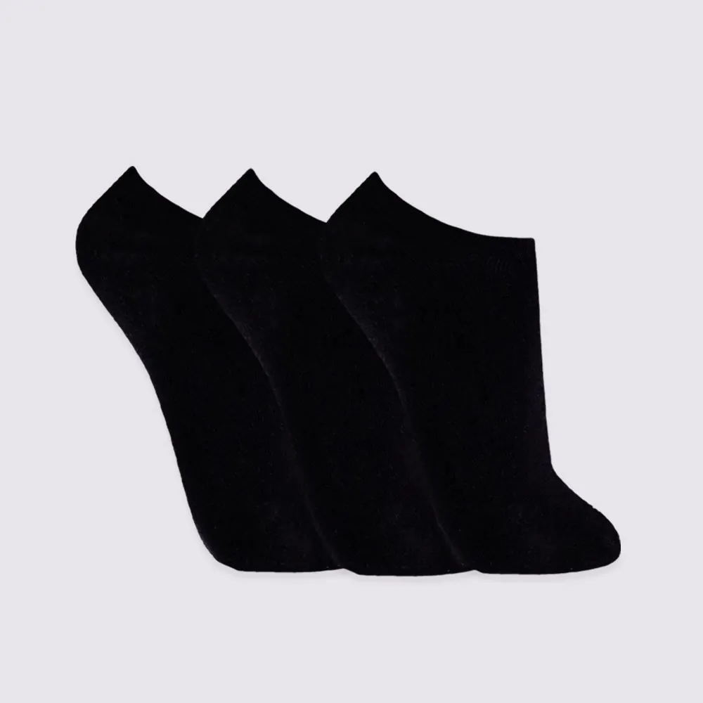Kit Meia Feminina com 3 Pares Cano Invísivel Holla Pto/Pto/Pto