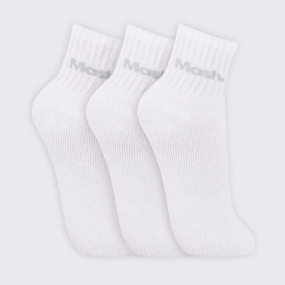 Kit Meia Masculina com 3 Pares Cano Curto Esportiva Mash - Branco 39/43