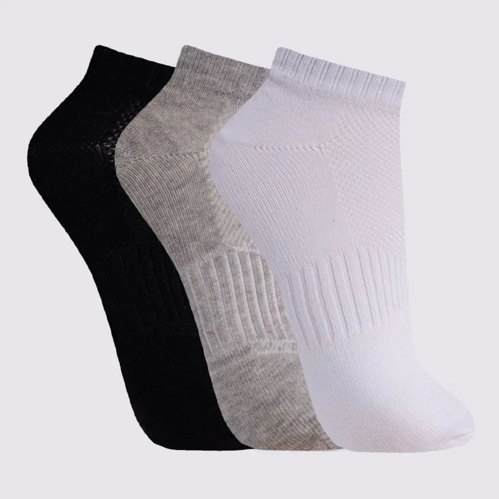 Kit Meia Masculina com 3 Pares Cano Curto Risk Bco/Msc/Pto
