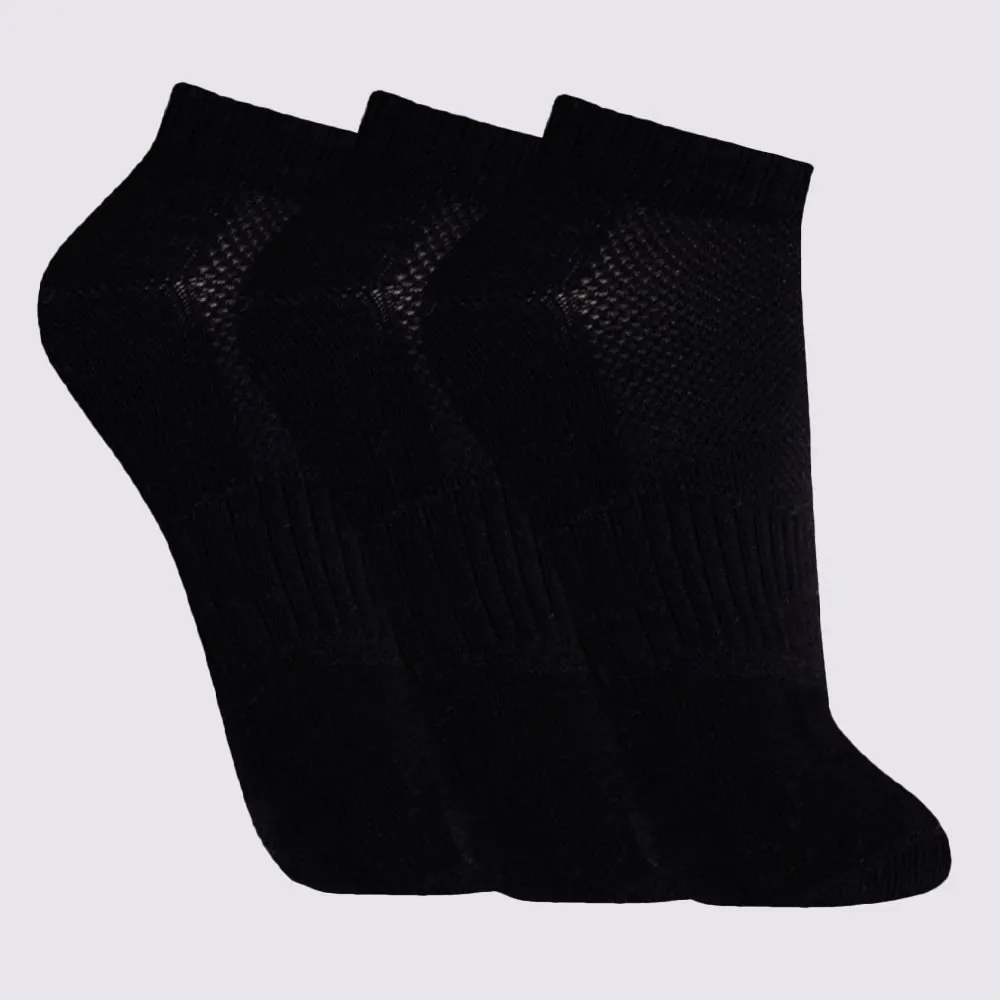 Kit Meia Masculina com 3 Pares Cano Curto Risk Pto/Pto/Pto