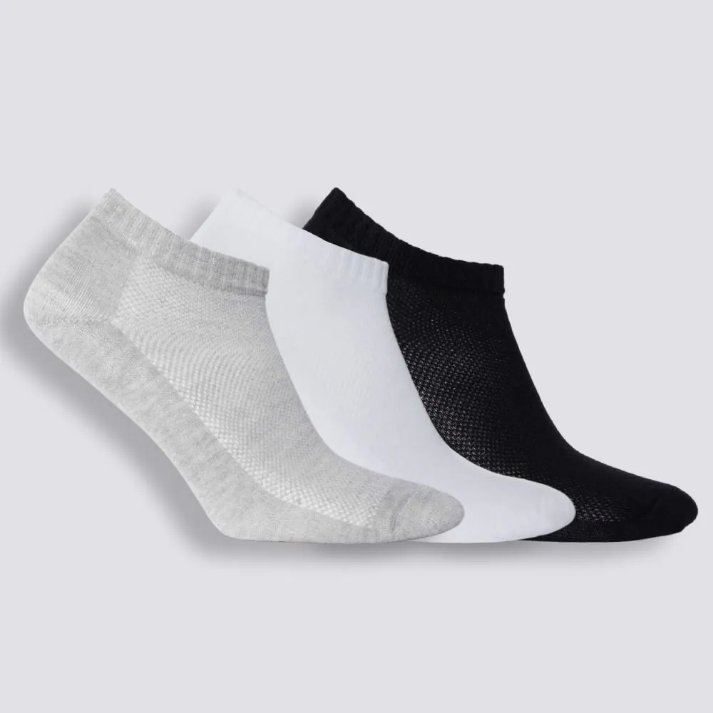 Kit Meia Masculina com 3 Pares Cano Curto Telada Risk - Pto/Bco/Cza 39/43