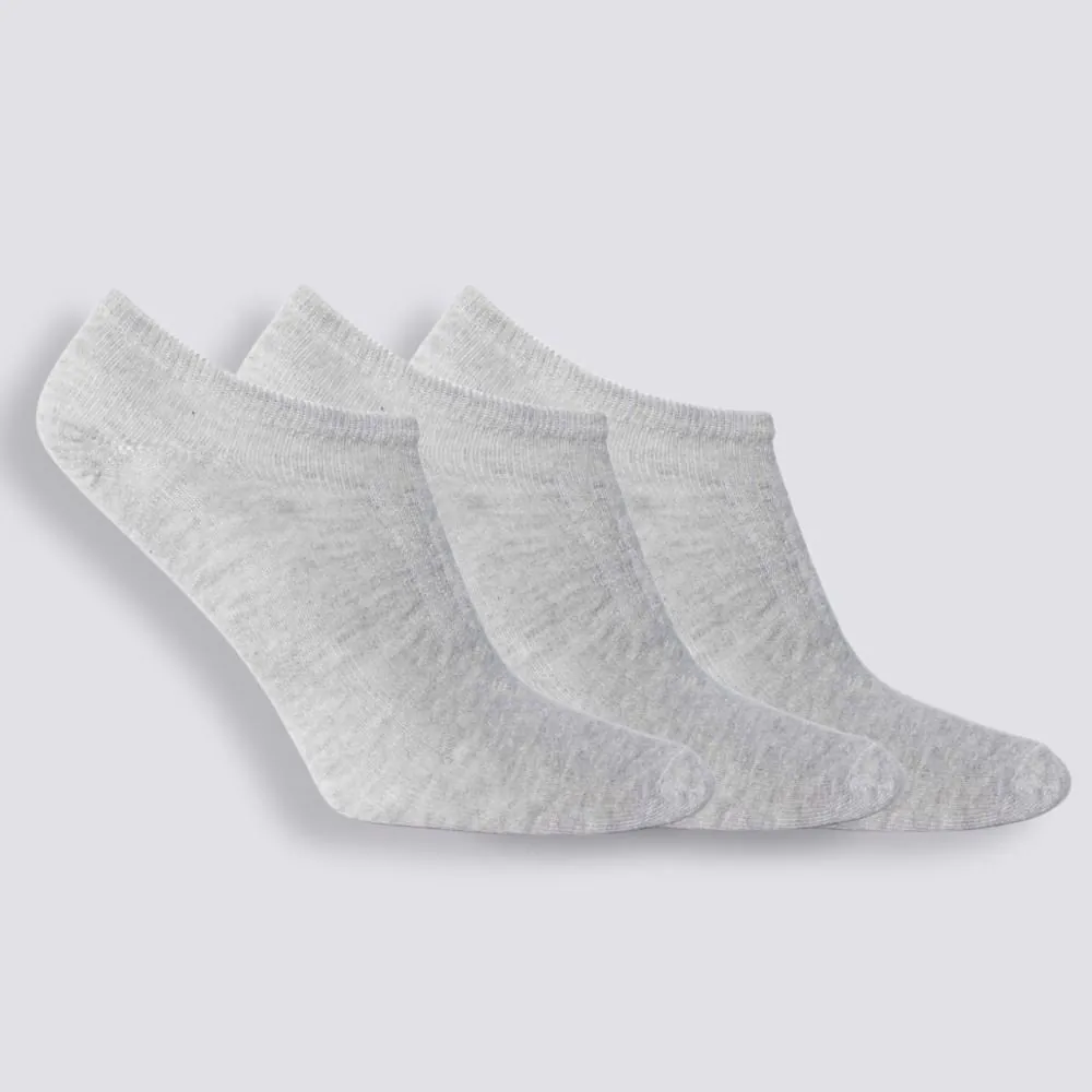 Kit Meia Masculina com 3 Pares Cano Invisível Risk - Cinza 39/43