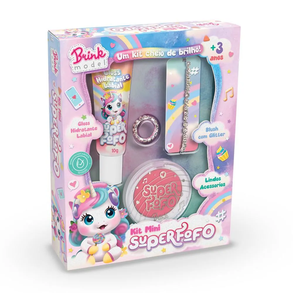 Kit Infantil de Maquiagem Mini Super Fofo Brink Model