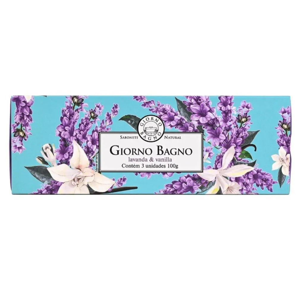 Kit Sabonete Natural em Barra Giorno Bagno - Lavanda e Vanilla