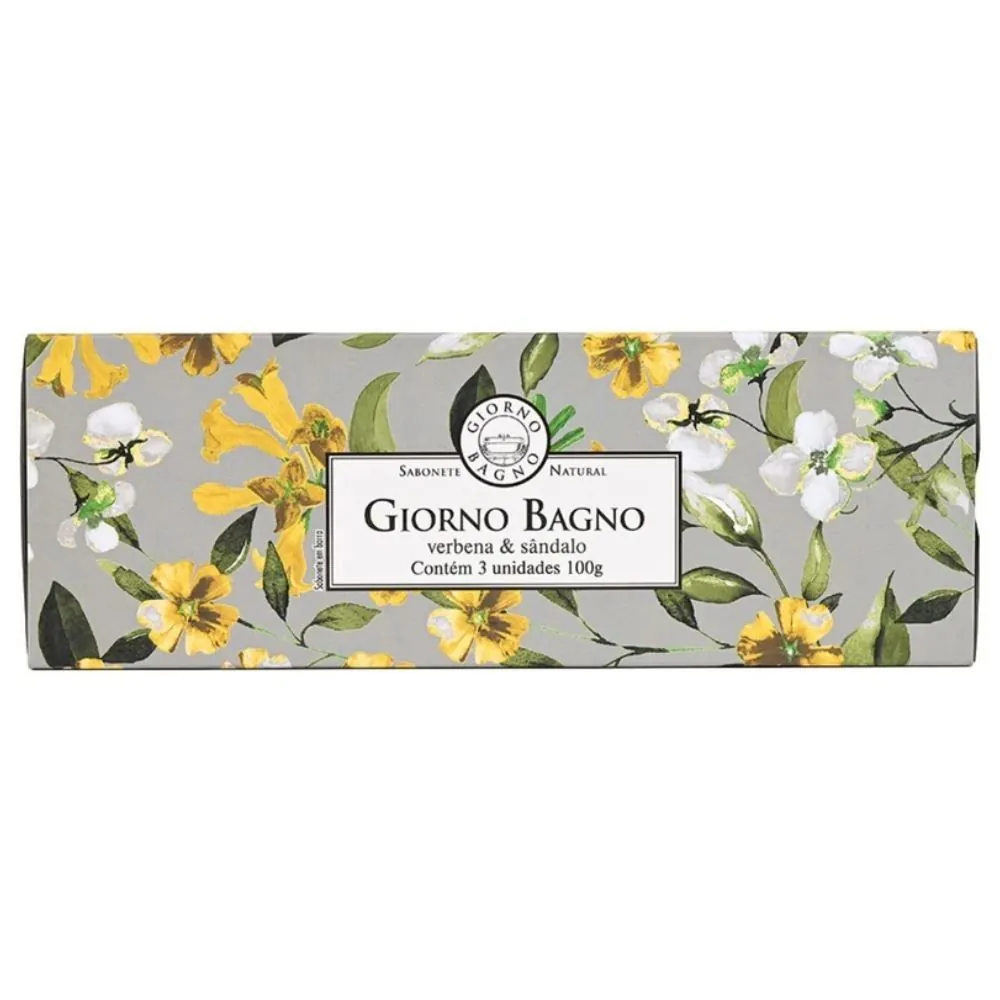 Kit Sabonete Natural em Barra Giorno Bagno - Verbena e Sândalo