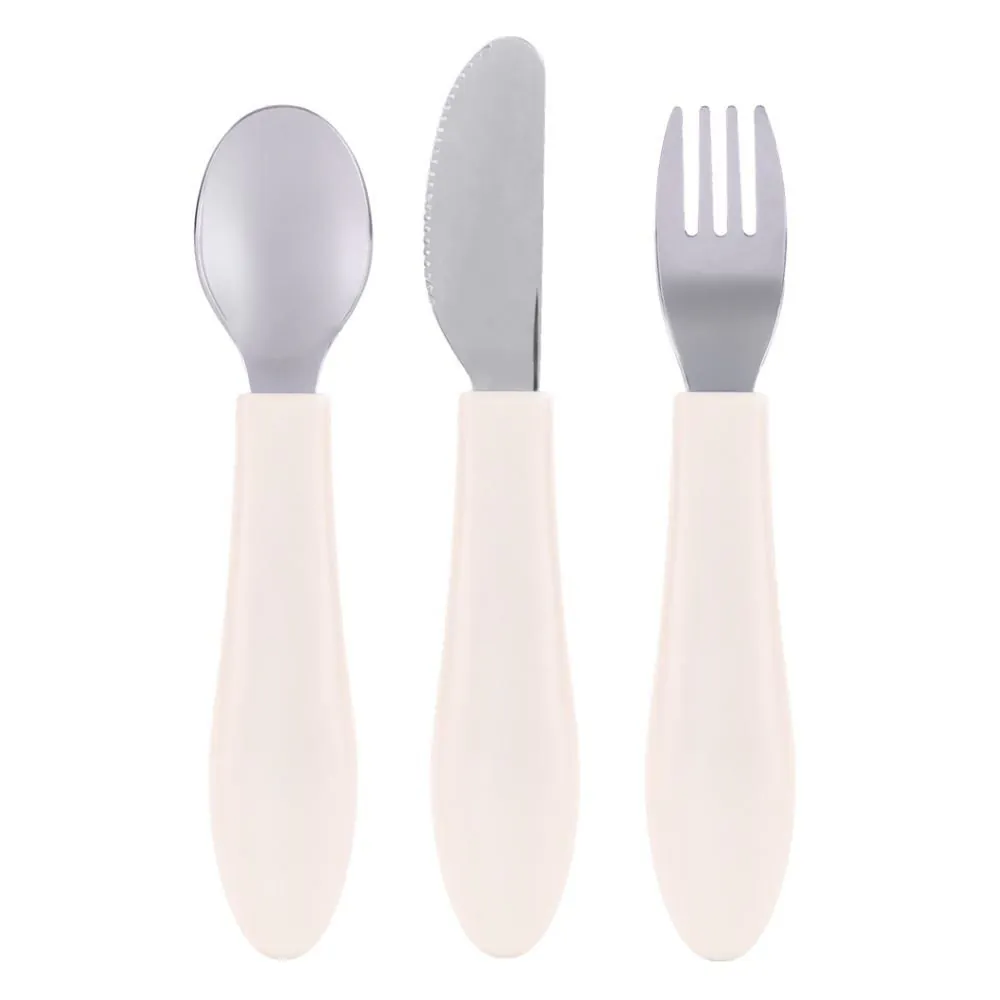 Kit Talheres Buba Zoo 3 Peças - Off White