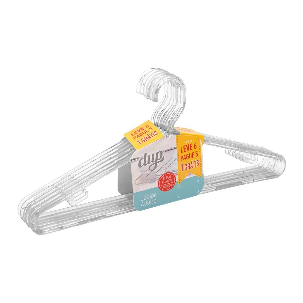 Jogo de Cabides Cristal Dup 6 Peças