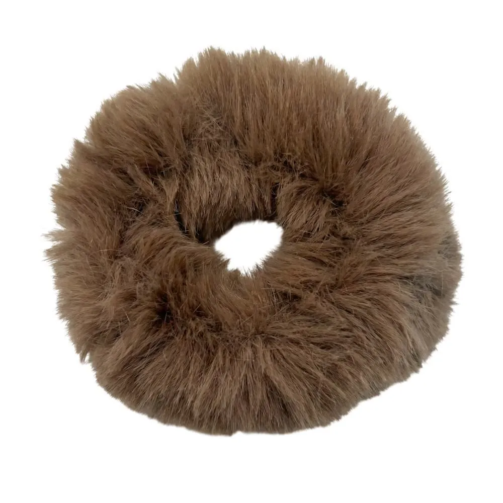 Laço de Cabelo de Pelúcia Tamanho Pequeno Thepró Vogue - Castanho Claro