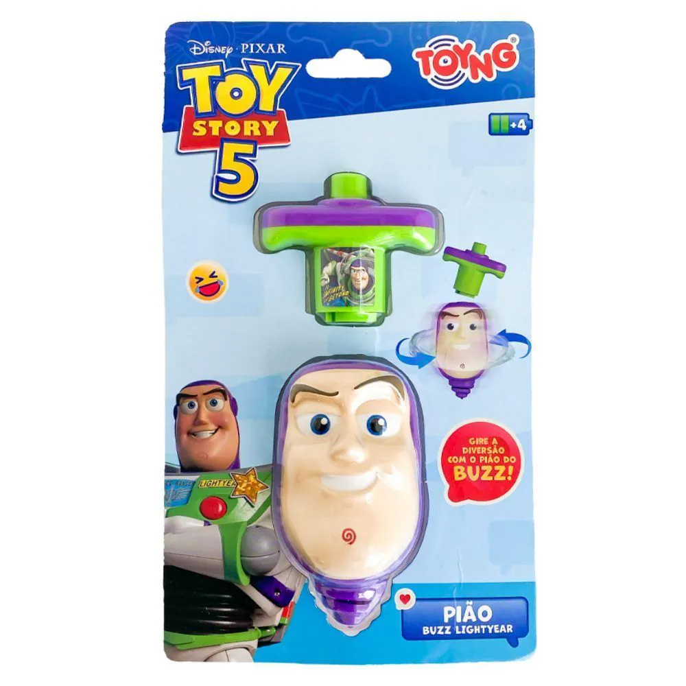 Lança Pião Buzz Lightyear Toy Story Toyng