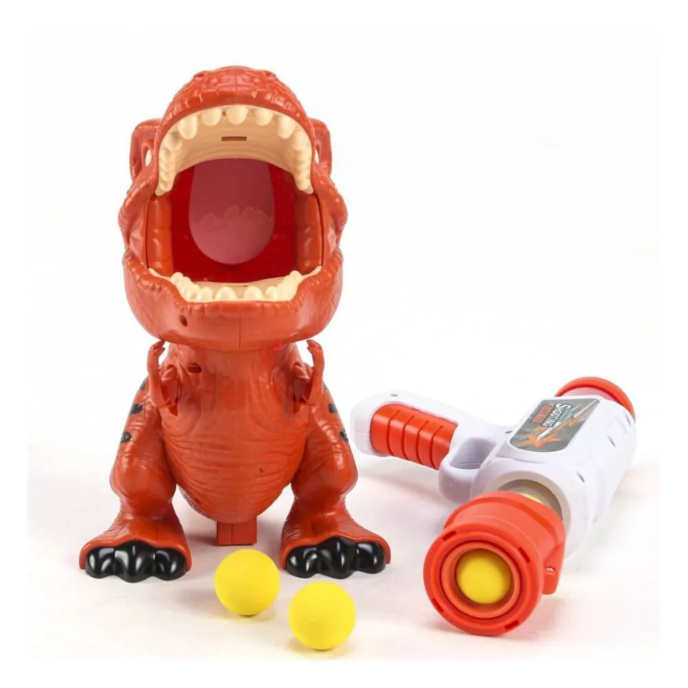 Lançador Bolinha com Alvo Dinossauro Toys - Laranja