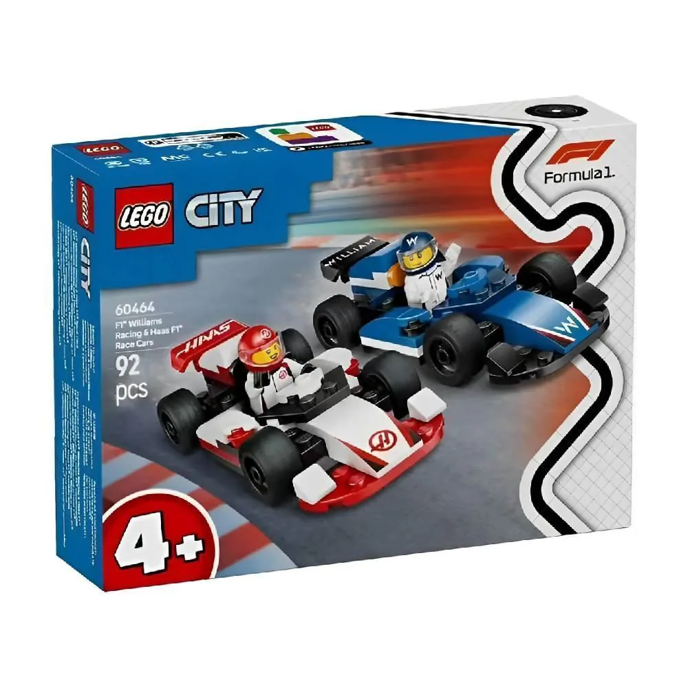 Lego City Carros de Corrida Willians Racing e Haas F1 - 60464
