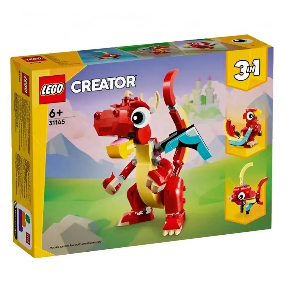 Lego Creator 3 em 1 Dragão Vermelho - 31145