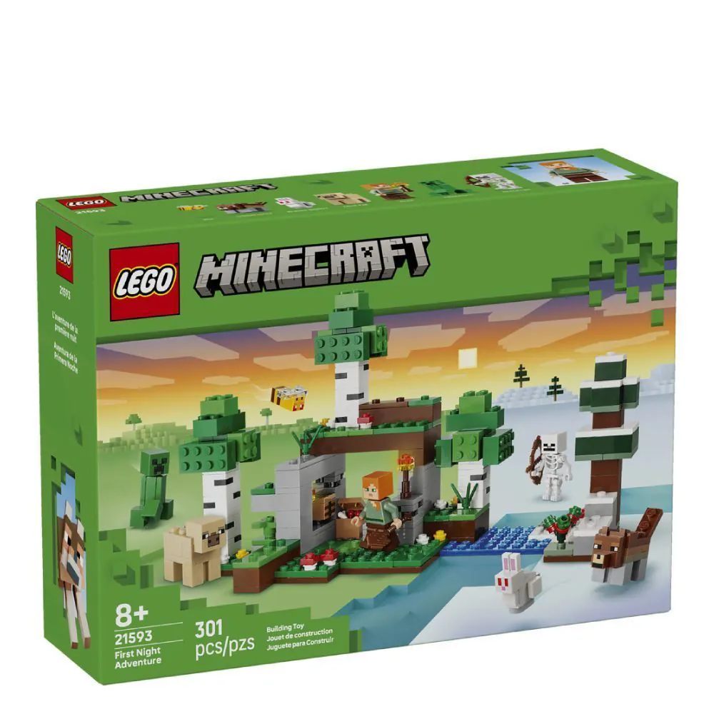 Lego Minecraft Aventura da Primeira Noite - 301 peças