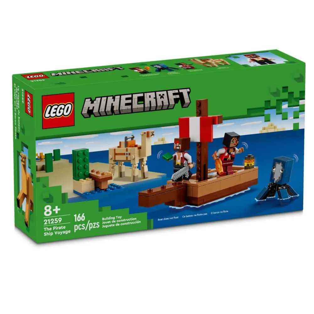 Lego Minecraft Viagem do Barco Pirata - 21259