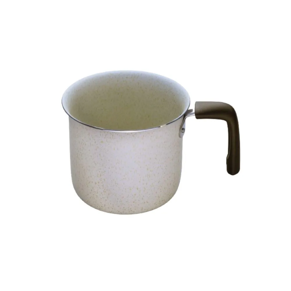 Leiteira Antiaderente Eko Multiflon 12Cm - Bege