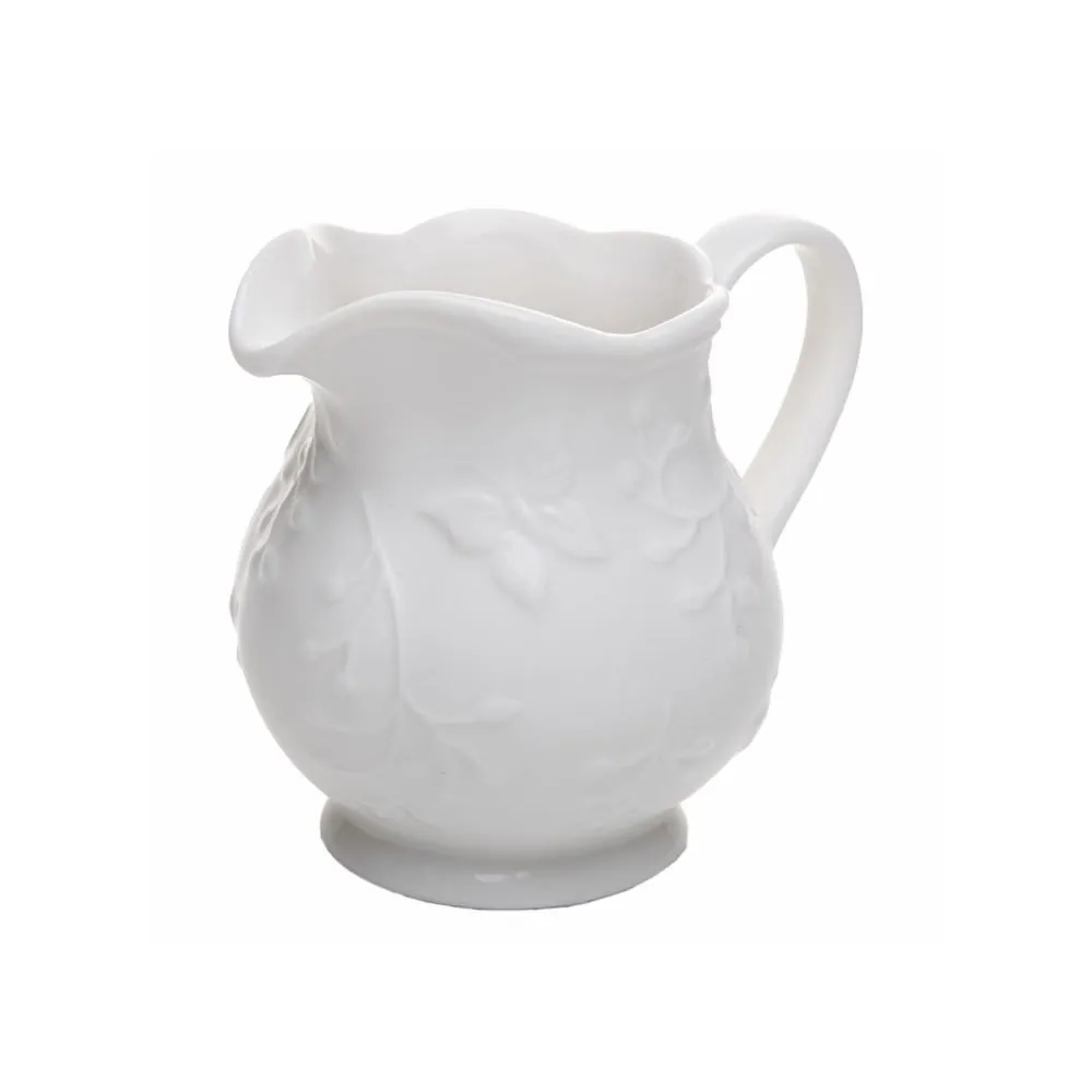Leiteira de Porcelana Butterfly Lyor 250 ml - Branco