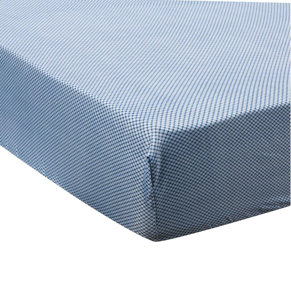 Lençol Avulso com Elástico Casal Microfibra 1 Pç - Charme Azul