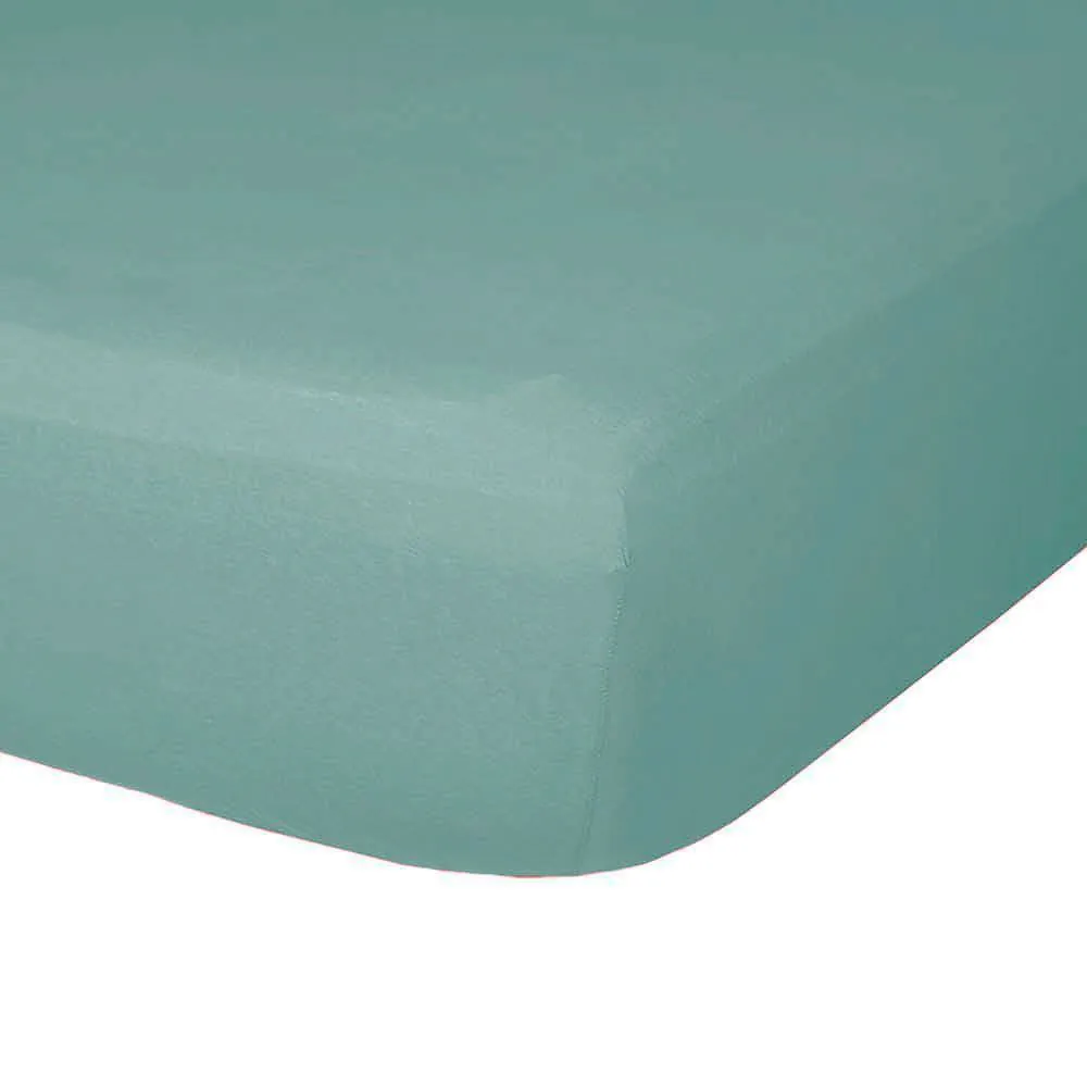 Lençol Avulso Queen com Elástico Malha Slim Solecasa 1 Peça - Verde Retro