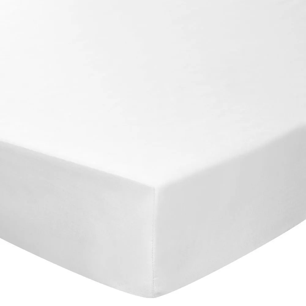 Lençol Avulso Queen com Elástico Microfibra Liso - Branco
