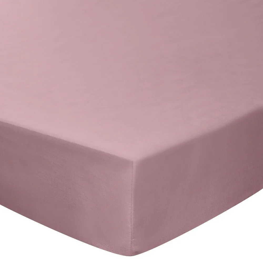 Lençol Avulso Queen com Elástico Microfibra Liso - Rose