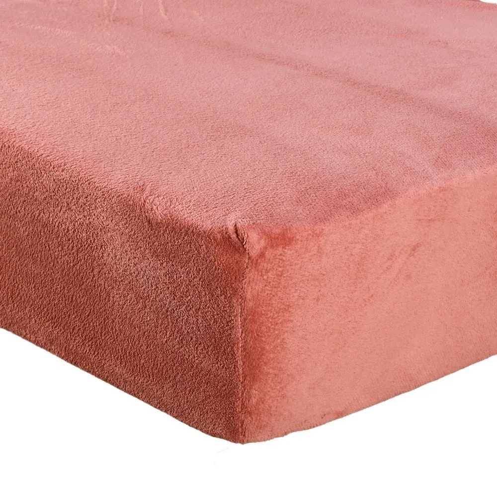 Lençol Solteiro Avulso com Elástico Plush - Argila