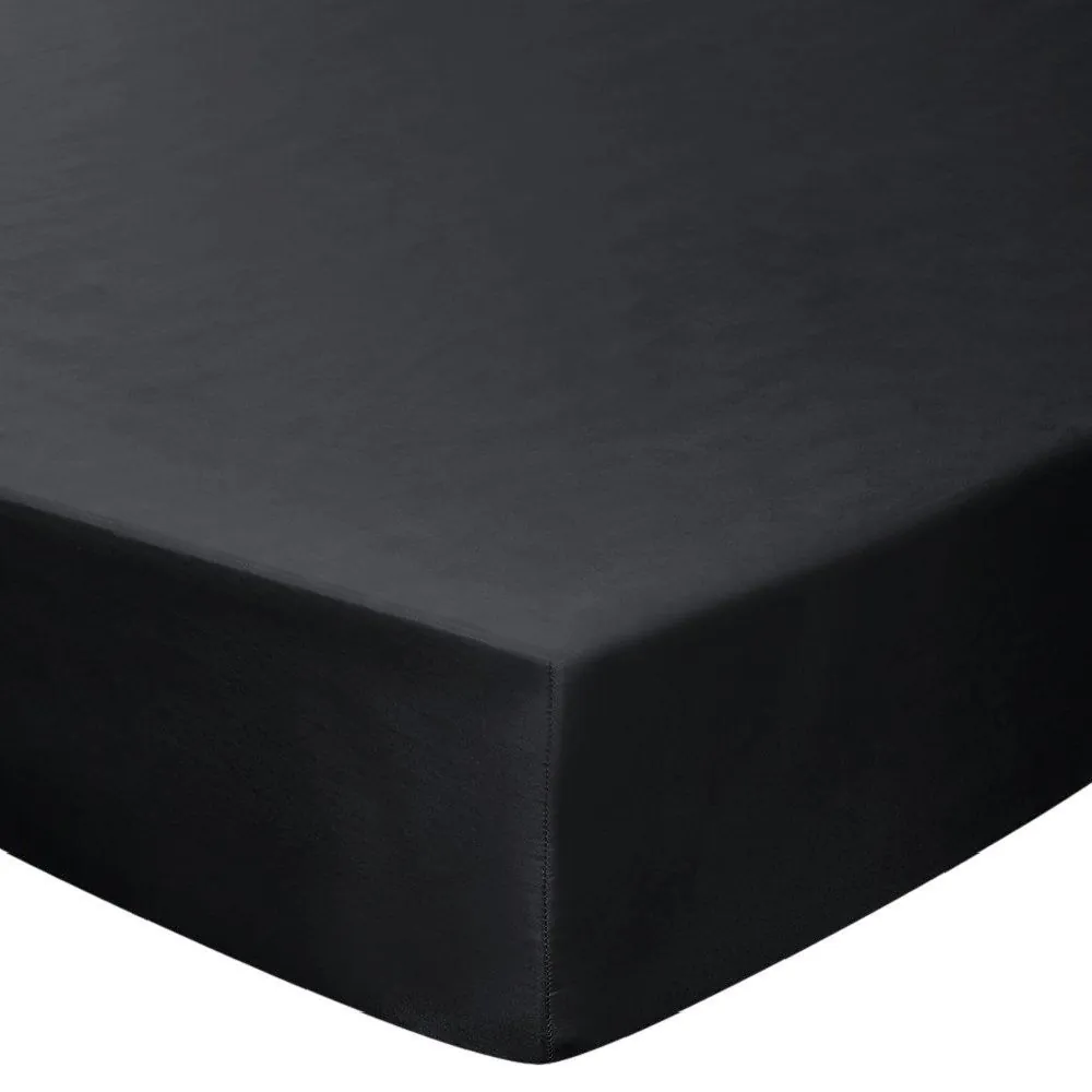 Lençol Casal Microfibra Liso - Preto