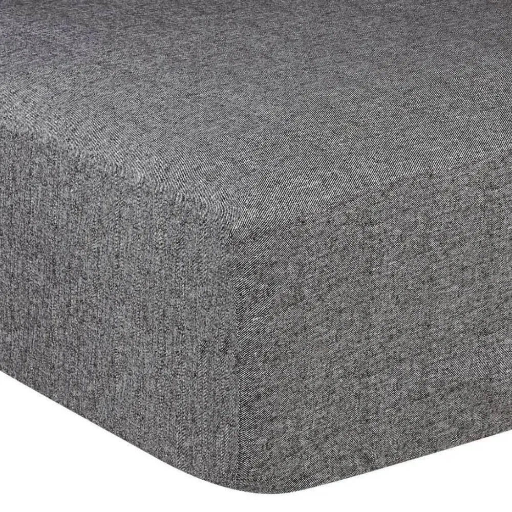 Lençol Casal Percal 100% Algodão Buona Fortuna - Textura Preto