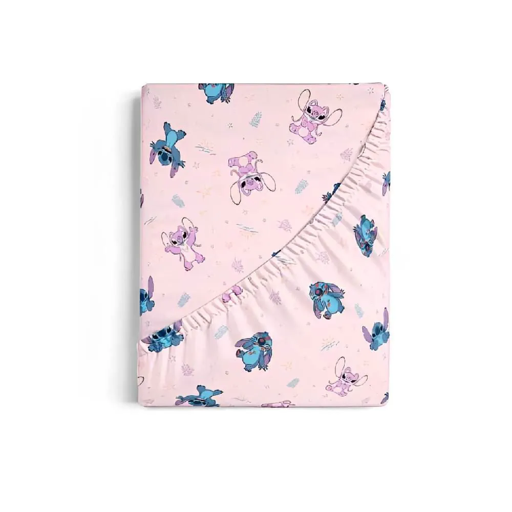 Lençol de Casal Infantil com Elástico Disney by Hedrons - Stitch Love