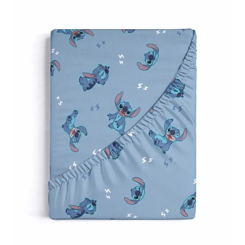 Lençol de Casal Infantil com Elástico Disney by Hedrons - Stitch Nope Rotativo