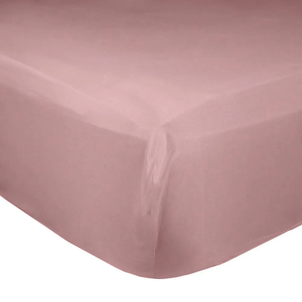 Lençol de Casal Percal Liso 100% Algodão Buona Fortuna - Rosa Velho