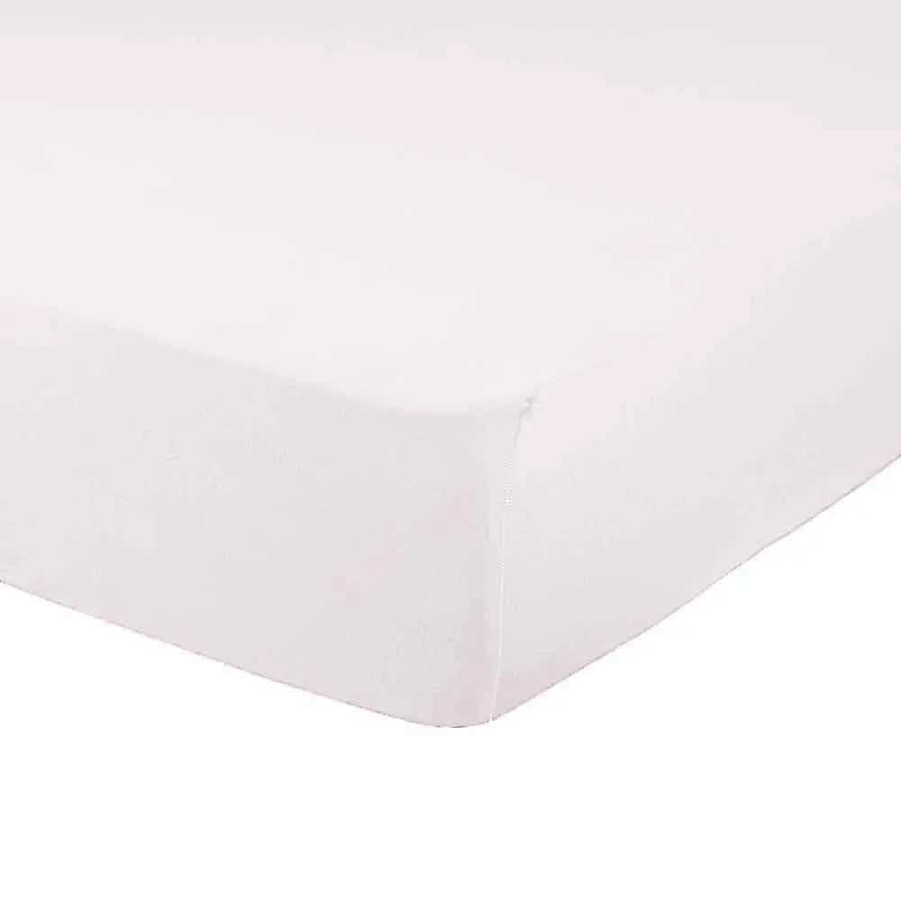 Lençol King de Malha 100% Algodão Fio Penteado 1 Pç - Branco
