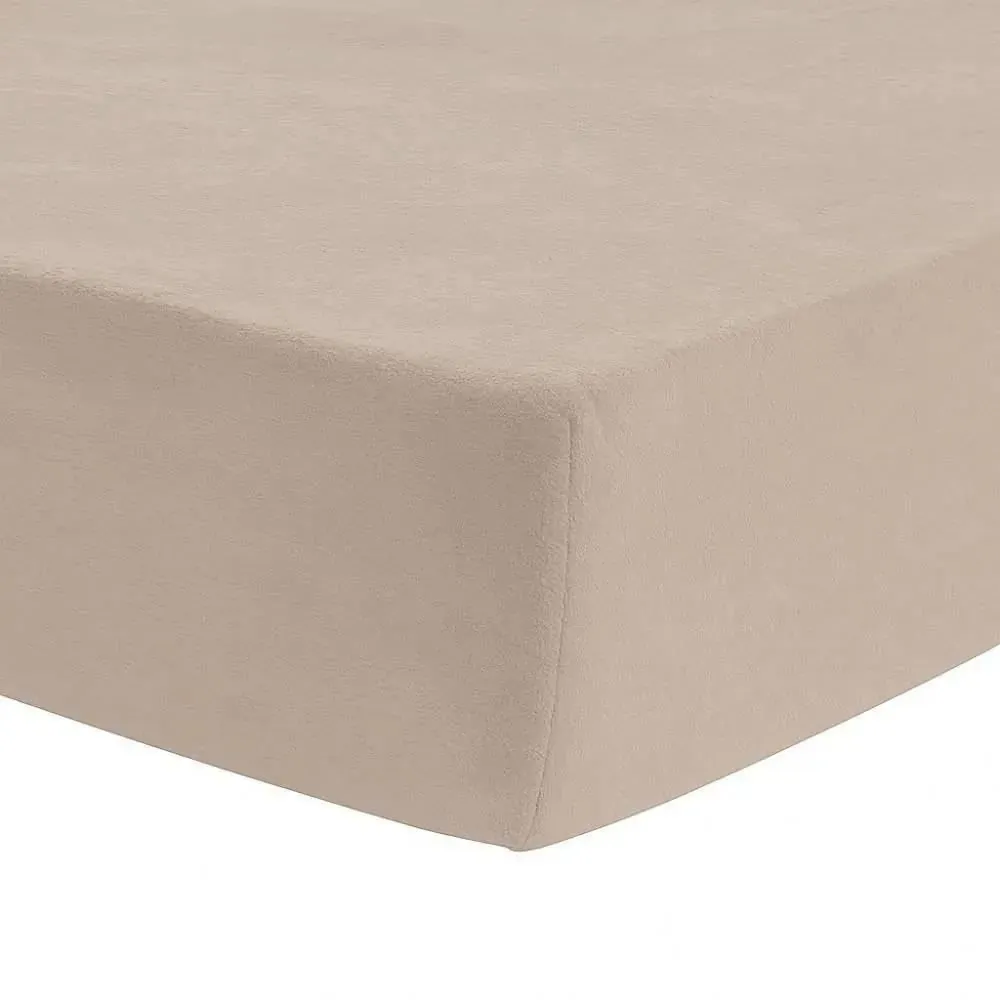 Lençol Queen com Elástico Avulso Plush Slip - Bege