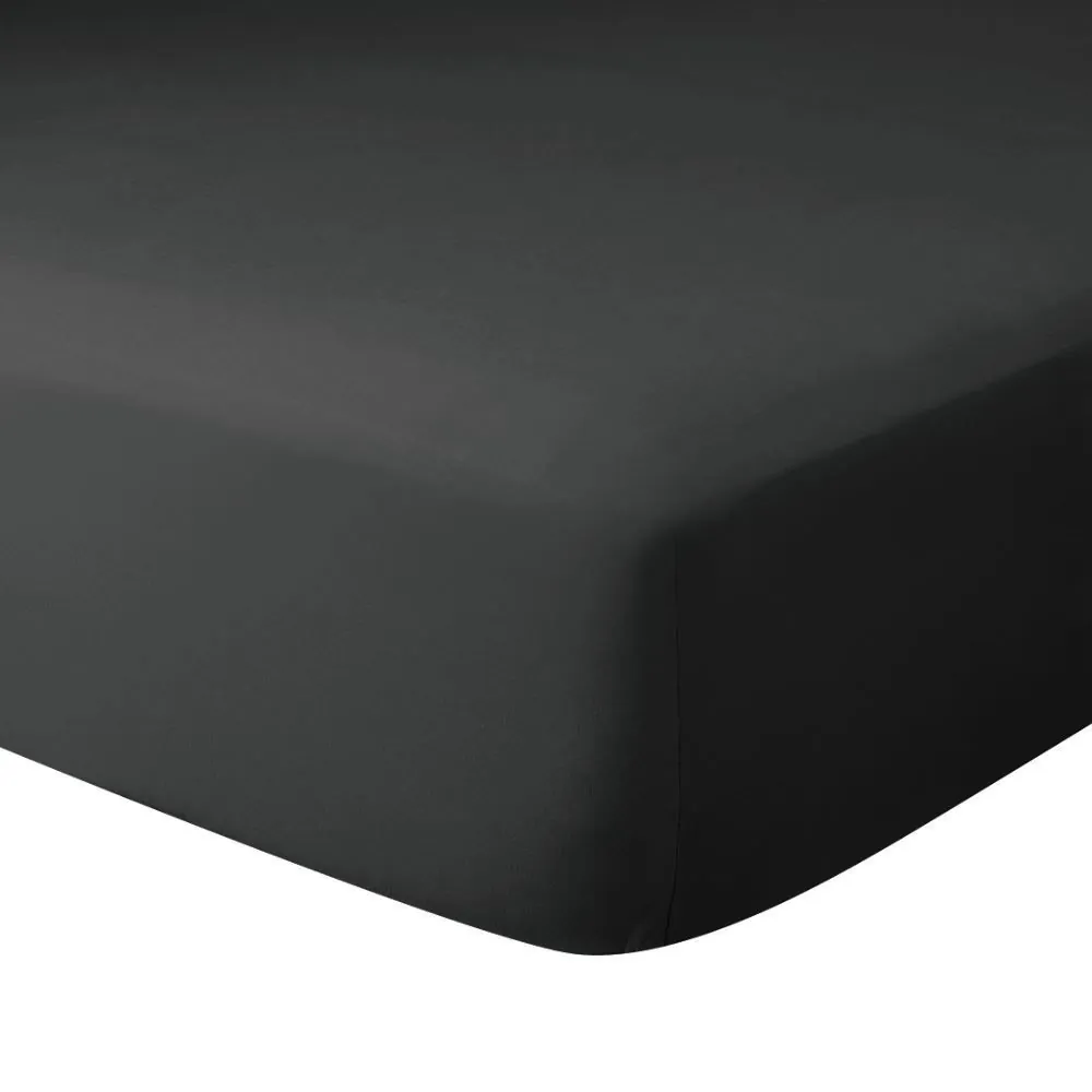 Lençol Queen Percal 100% Algodão Buona Fortuna - Preto Liso