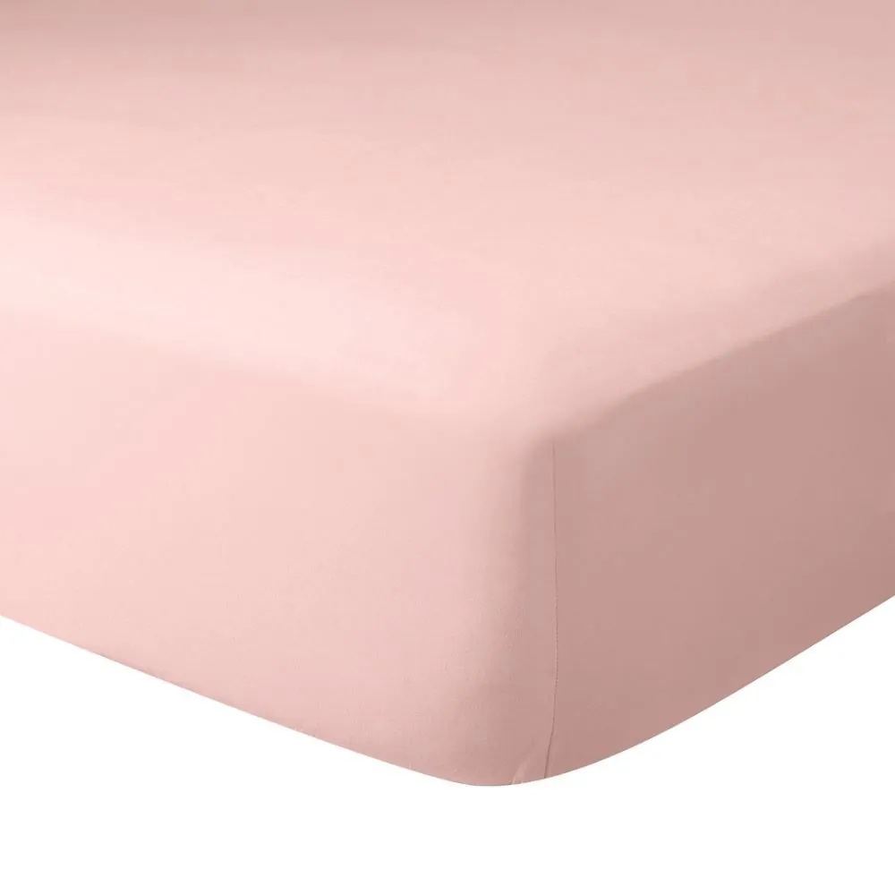 Lençol Solteiro com Elástico 100% Algodão Buona Fortuna - Rosa Liso Novo