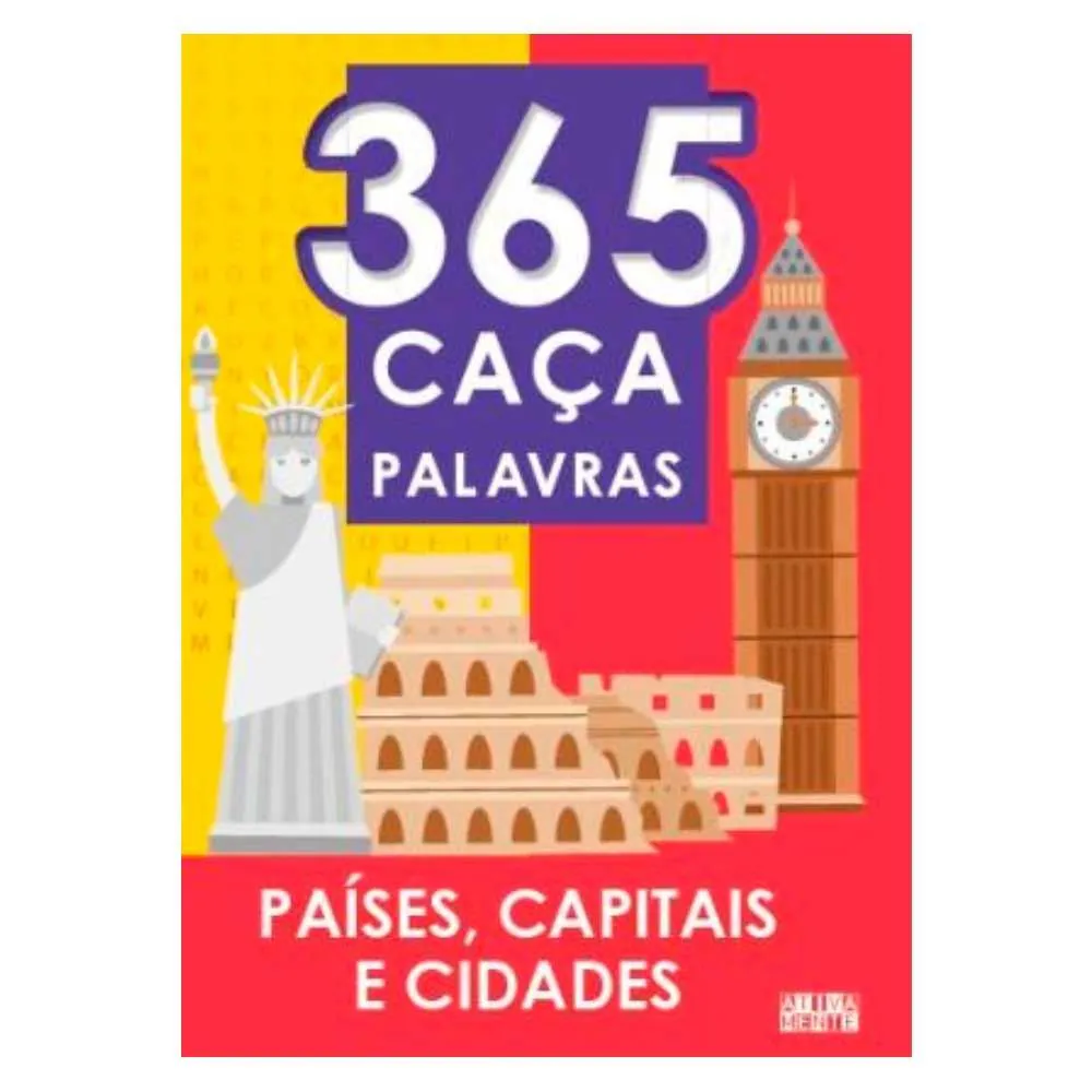 Livro 365 Caça-Palavras Países, Capitais e Cidades Ciranda Cultural - 9786555007749