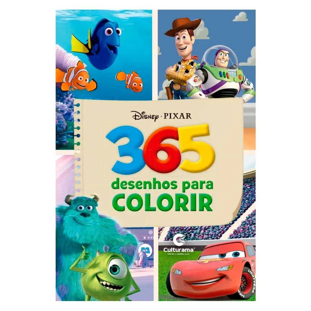 Livro 365 Desenhos para Colorir Disney Pixar Culturama - 020070202