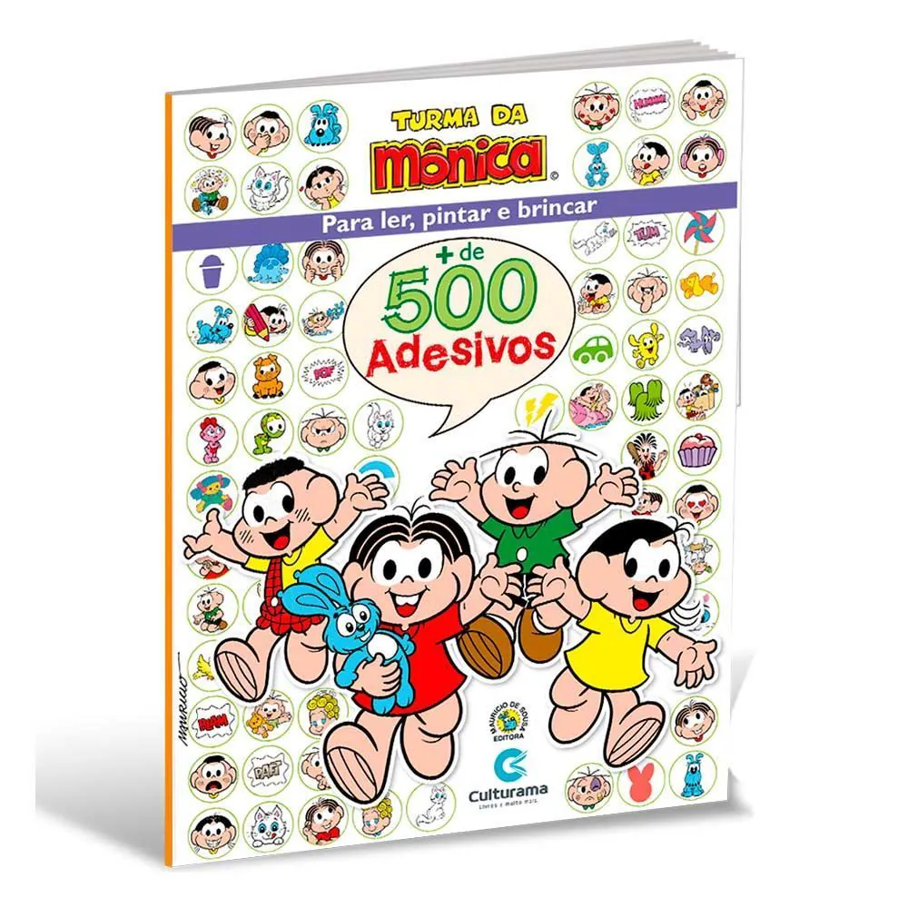 Livro de Atividades 500 Adesivos Turma da Mônica - Culturama