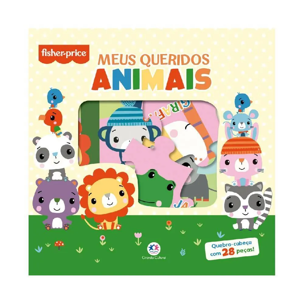 Livro Fisher-Price Meus Queridos Animais Ciranda Cultural - com Quebra Cabeça