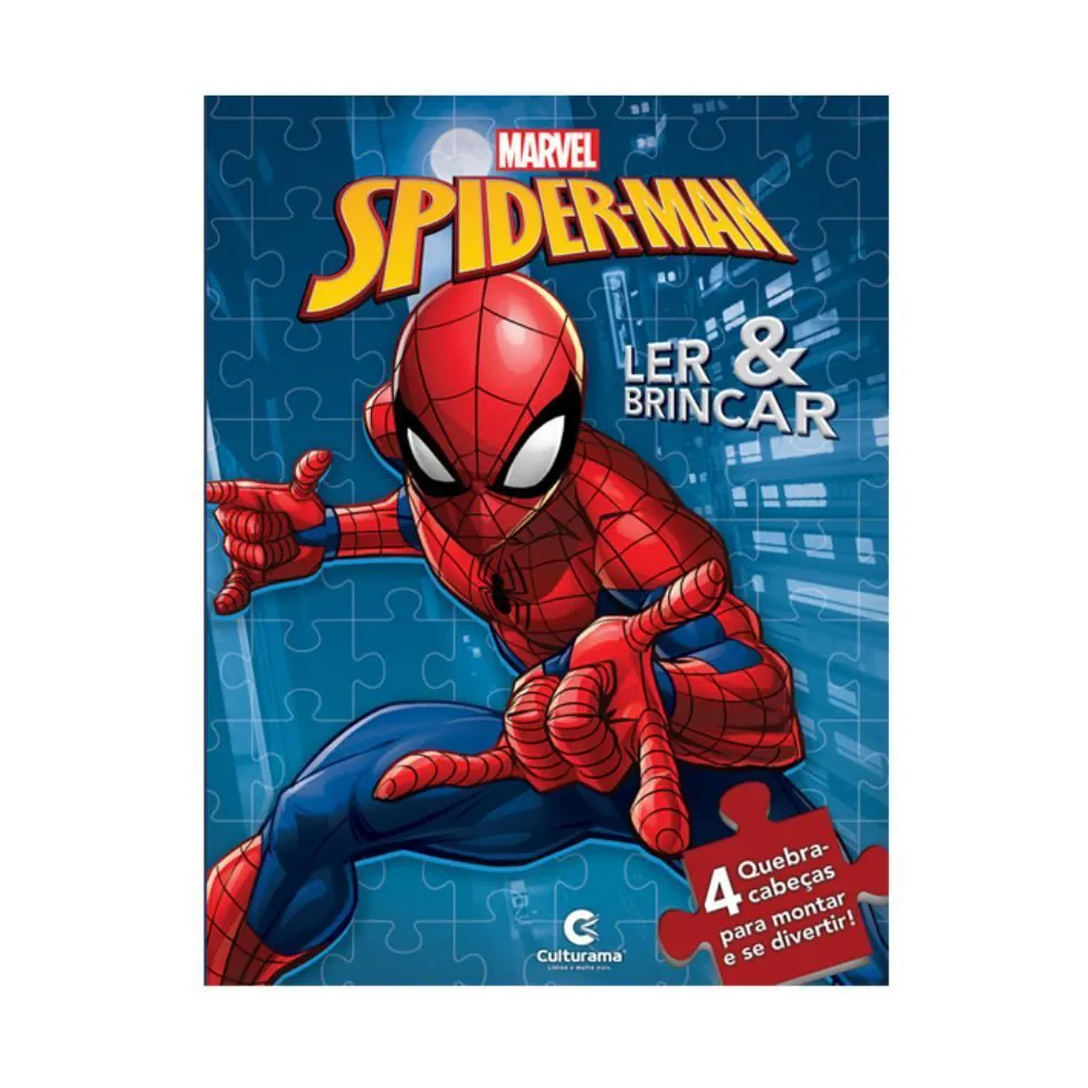 Livro Ler e Brincar Homem-Aranha Marvel - Culturama