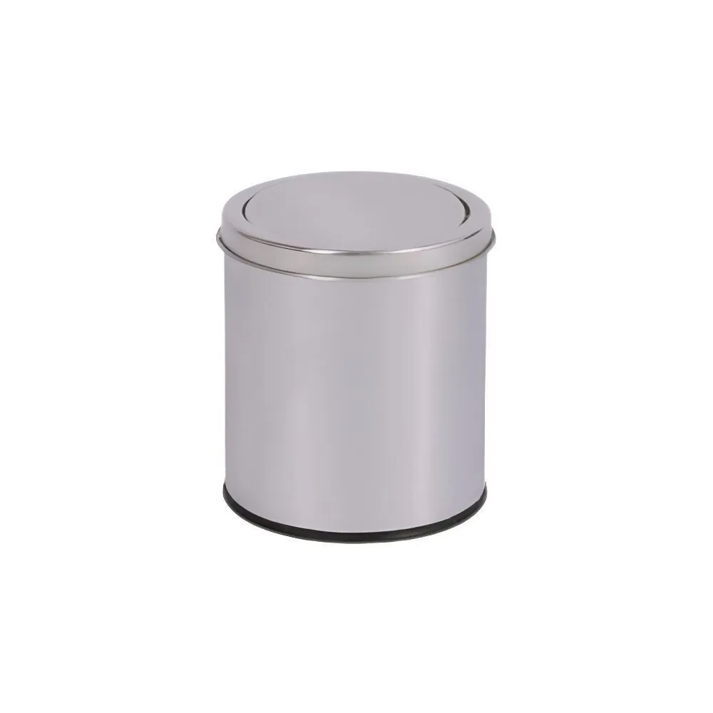 Lixeira Basculante Redonda Inox Mor - 5 Litros