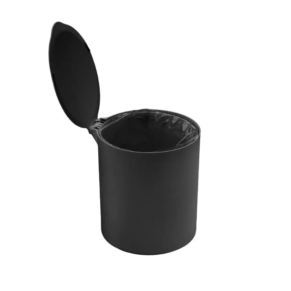 Lixeira com Aro Interno Black Arthi - 4 Litros