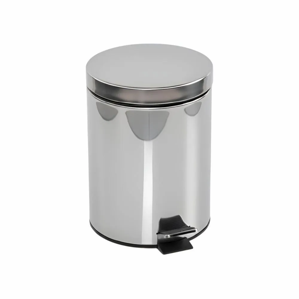 Lixeira Redonda com Pedal 5 Litros - Inox