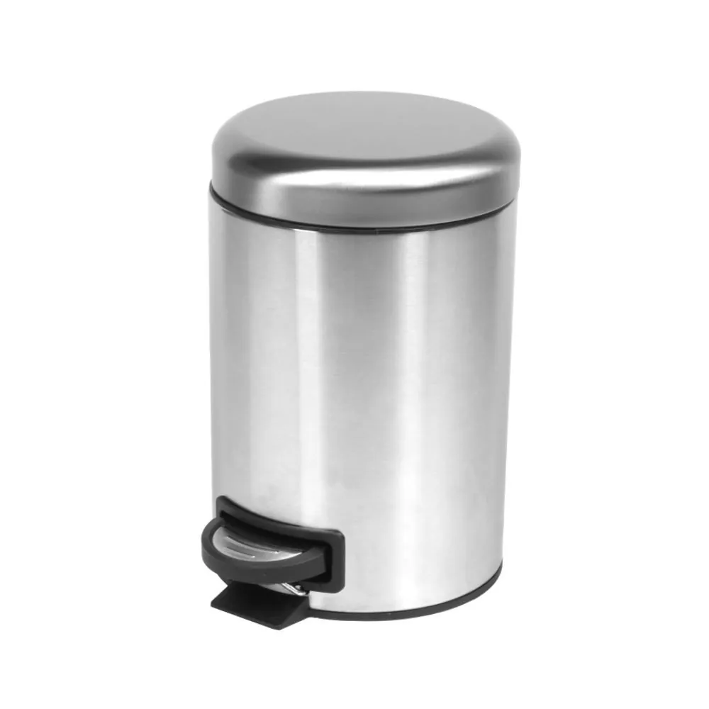 Lixeira com Pedal Mônaco 5 Litros - Prata