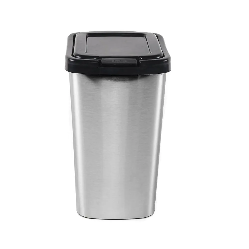 Lixeira com Tampa de Plástico Label Arqplast 9L - Metalizada